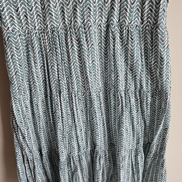 Madison Mathews Chevron Printed Midi Ankle Length Dress - Picture 5 of 13
